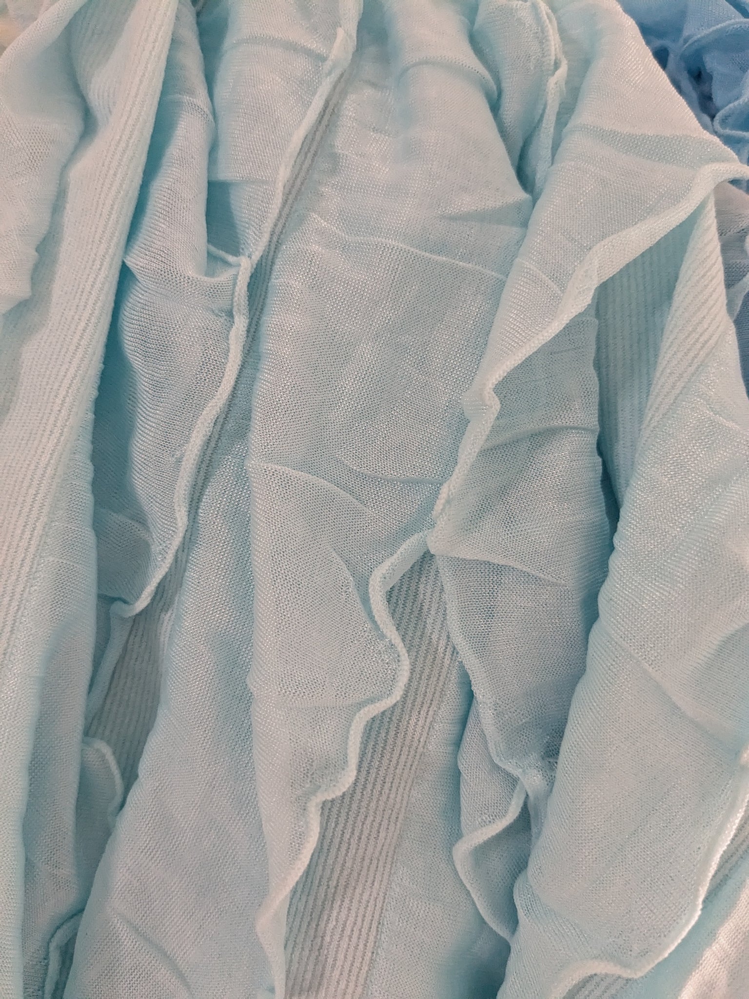 Light blue ruffle