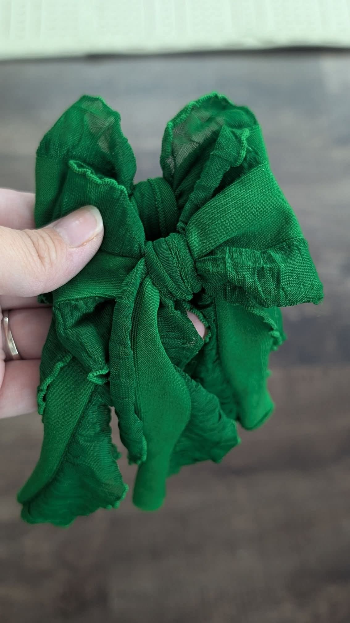 Green ruffle ava piggies (RTS)
