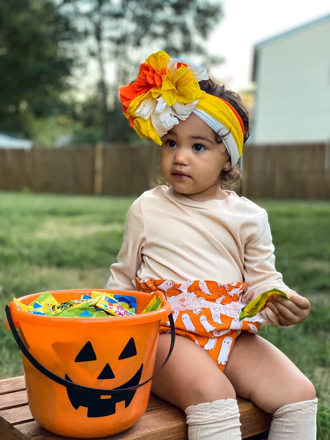 Candy Corn triple Ruffle